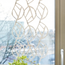 WOODEN LACE room divider/curtain<br> with small leaf