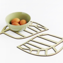 WOODEN LACE trivet L